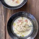 牡蠣とカリフラワーのスープ